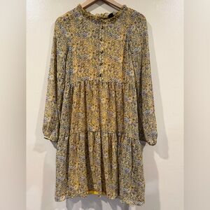 Art Class Yellow Floral Dress Size Small/Medium Great Condition